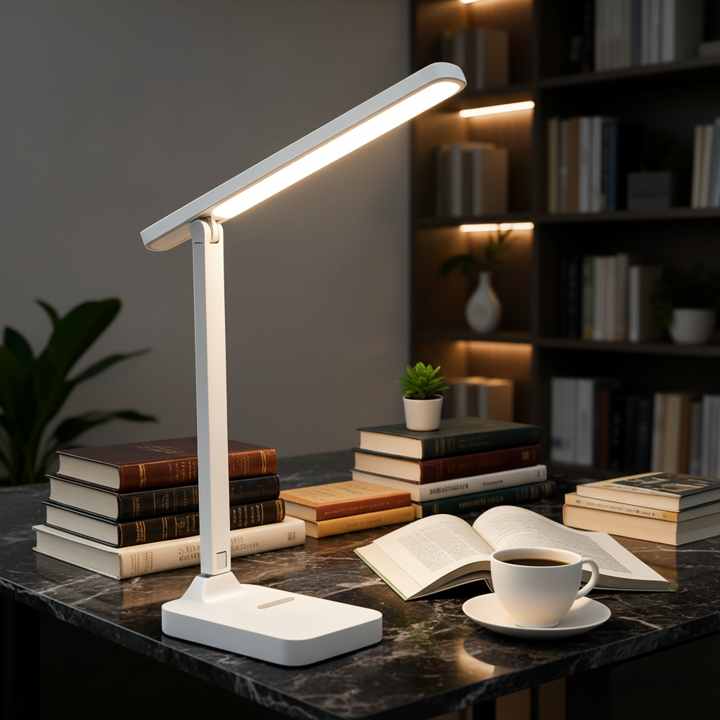 Lampe de bureau pliable USB — 3 niveaux d'intensité
