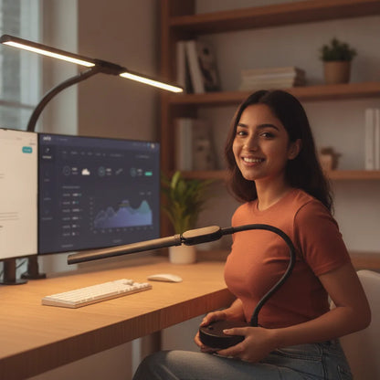 Lampe de bureau LED double tête — éclairage large